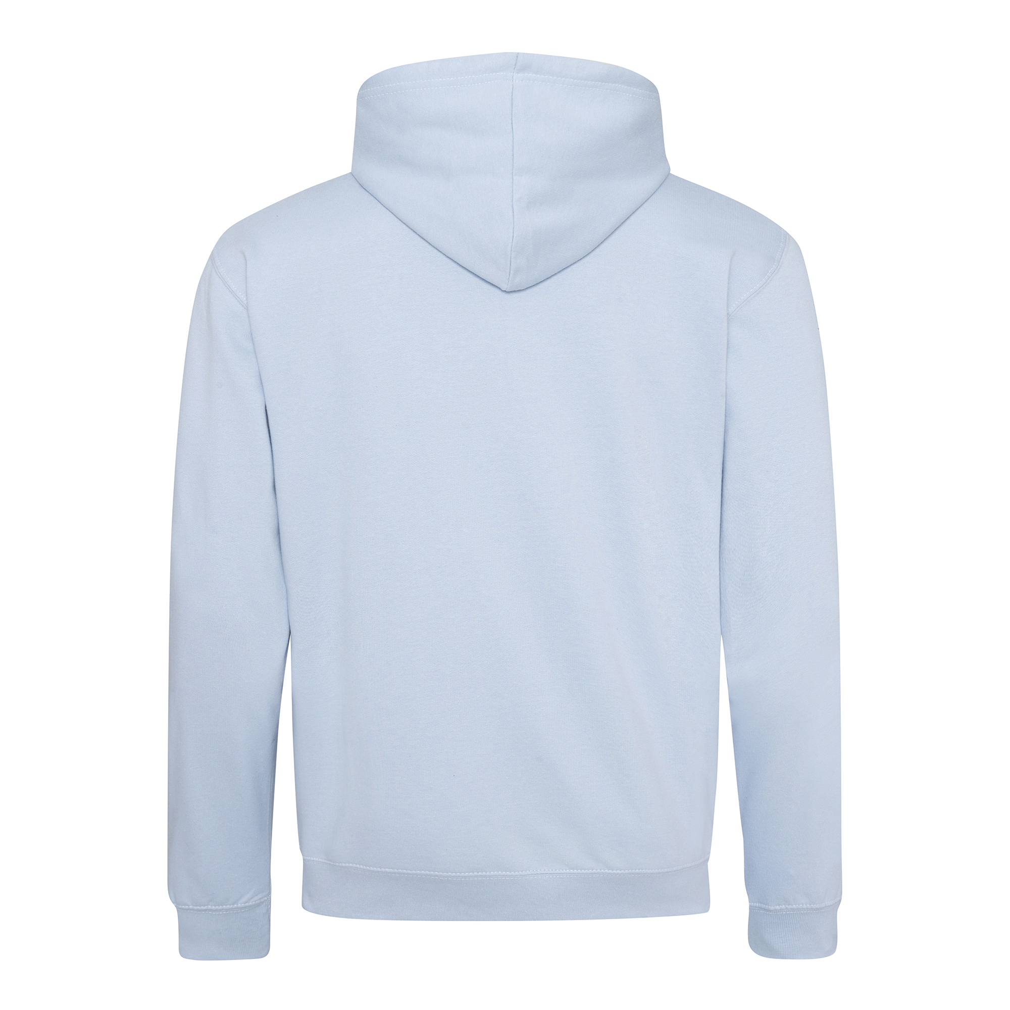 Hoodie-zweifarbig-Hellblau-weiss-Hinten