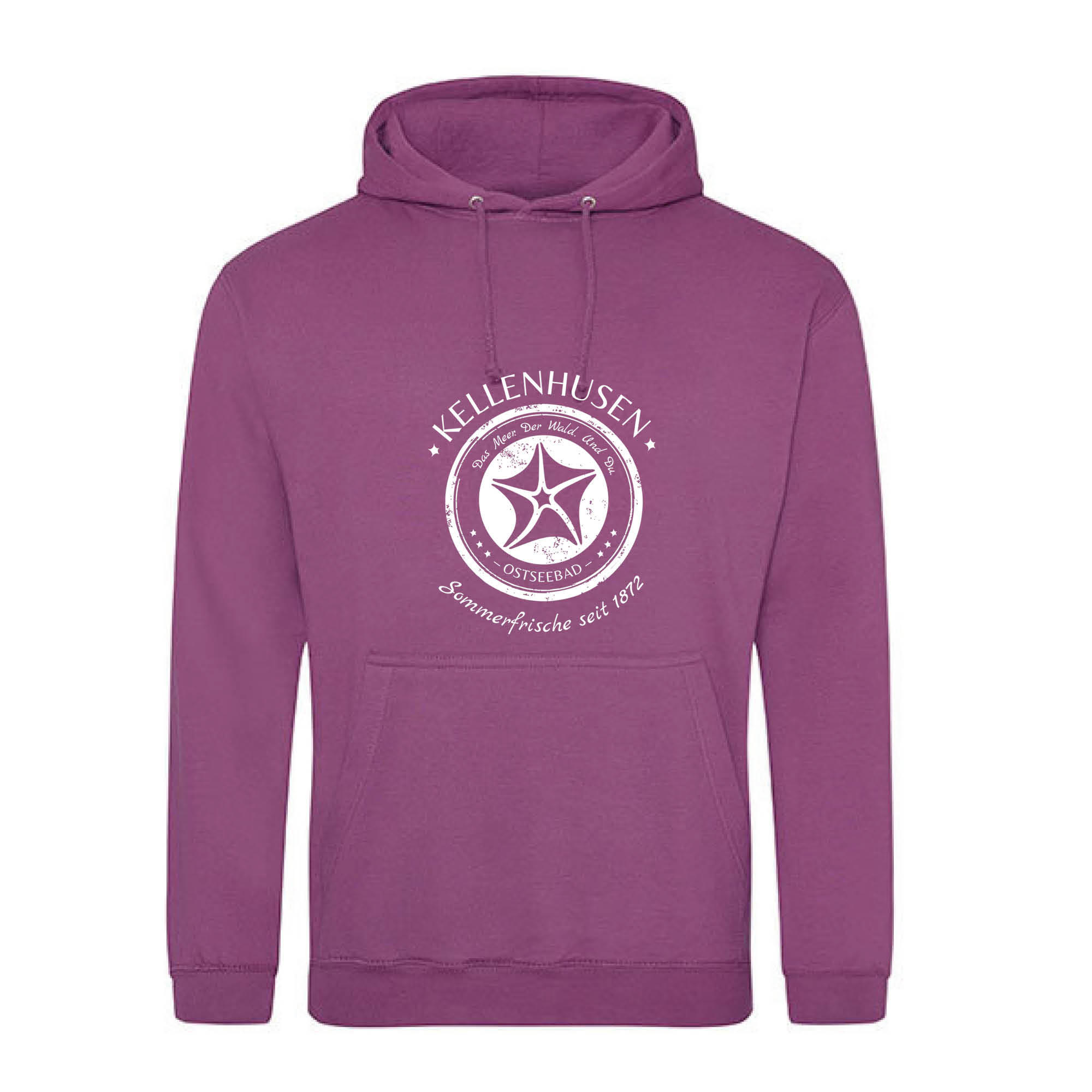 Hoodie unisex "Stempel"- Pinky purple
