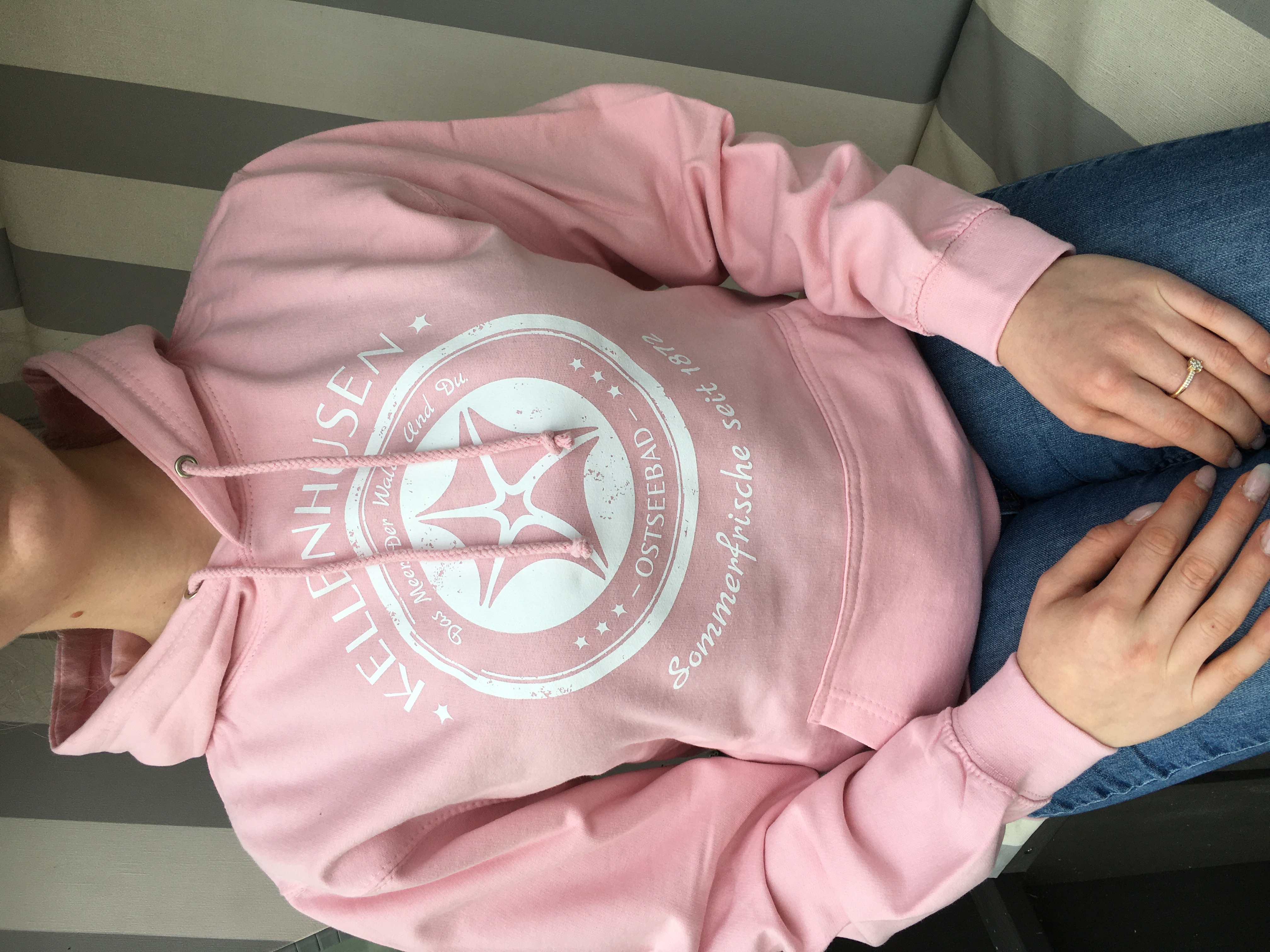 Hoodie unisex "Stempel" - rosa